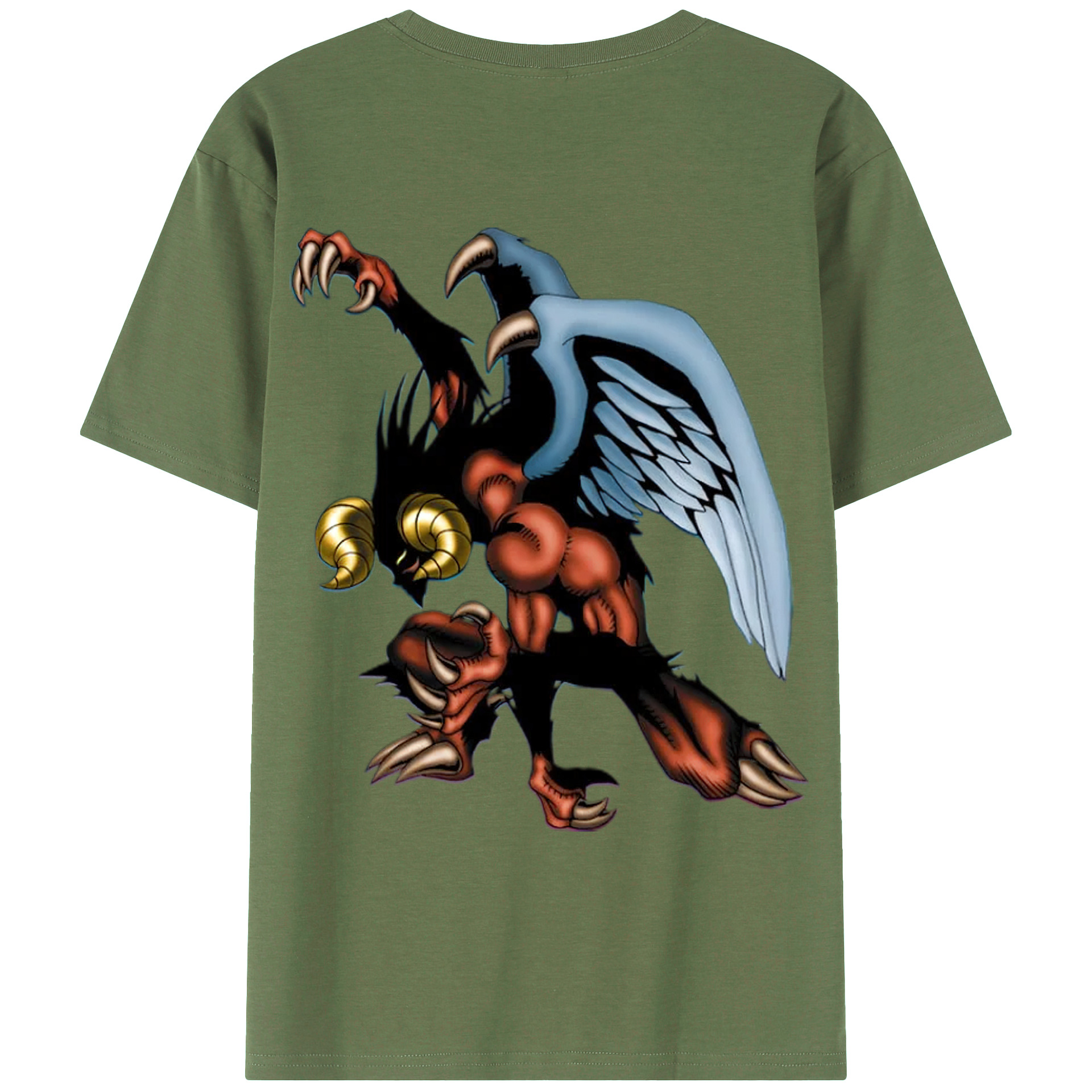 （画像用） 遊☆戯☆王 Yu-Gi-Oh! 綿100％ メンズ半袖Tシャツ（バックプリント） 通気性